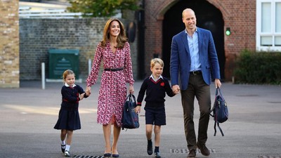 Gemasnya Putri Charlotte dan Pangeran George di Hari Pertama Sekolah