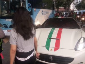 Pengemudi Ferrari Ngaku Tak Punya Tempat Pasang Nopol, Polisi: Alasan Saja