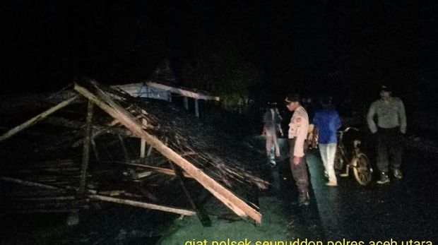 Angin Kencang Landa Aceh Utara, 13 Rumah Warga Rusak