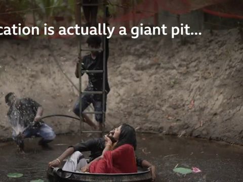 Viral Pasangan Pengantin Pemotretan di Kubangan Air, Fotonya Bikin Takjub