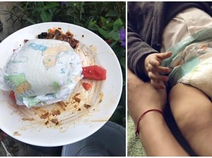 Jorok! Tamu Pesta Pernikahan Ini Tinggalkan Popok Kotor di Atas Piring
