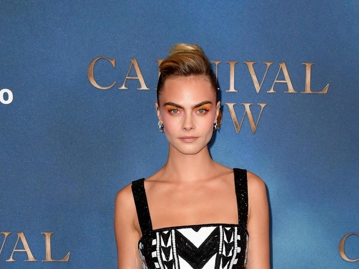 LONDON, ENGLAND - AUGUST 28:  Cara Delevingne attends the Amazon Original series Carnival Row London Screening at The Ham Yard Hotel on August 28, 2019 in London, England. (Photo by Gareth Cattermole/Getty Images)