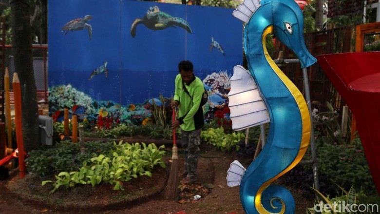 Intip Persiapan Pameran Flora Fauna 2019 Di Lapangan Banteng