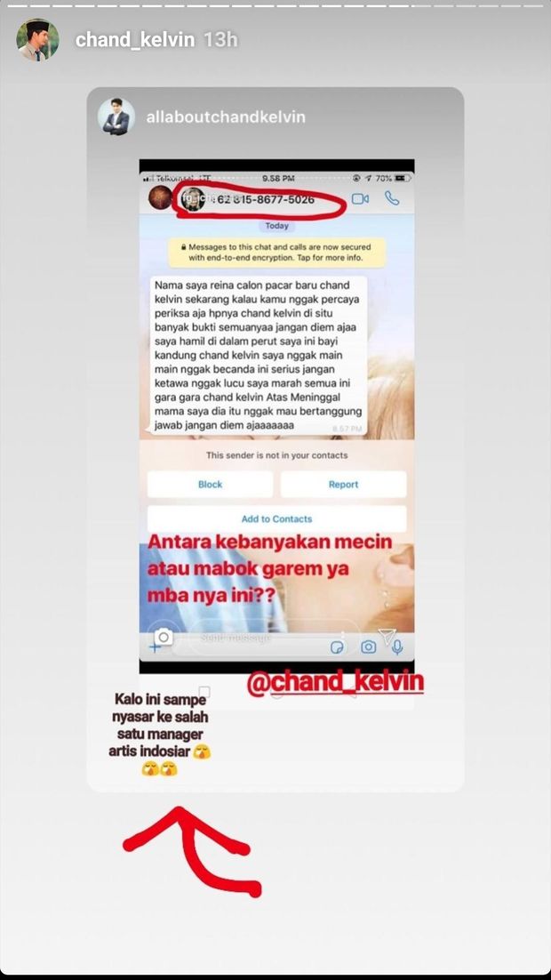 Sederet Teror yang Dilakukan 'Fans Halu' ke Chand Kelvin