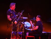 Aksi Metallica saat menggelar konser di Las Vegas, AS. 