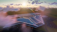 Proyek Bandara Syamsudin Noor masuk dalam Proyek Strategis Nasional (PSN) yang akan menjadi salah satu Bandara terbesar di Kalimantan. Pool/Wijaya Karya.