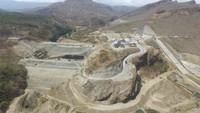 Proyek Strategis Nasional ini akan menjaga ketersediaan air bagi pertanian juga pengendali banjir di Ponorogo, Jawa Timur. Pool/Wijaya Karya.