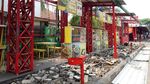 Potret Pembongkaran Loksem Nasi Kapau di Kramat untuk Pelebaran Trotoar