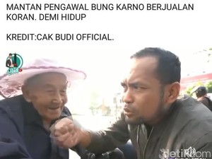 Viral Kakek Penjual Koran di Surabaya Ngaku Mantan Pengawal Bung Karno