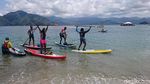 Keseruan Parade Stand Up Paddle di Teluk Prigi Trenggalek