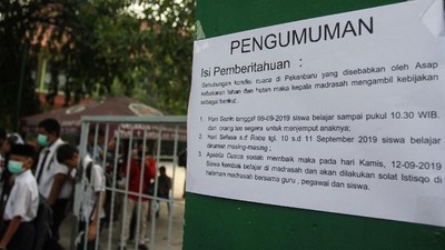 Sekolah Diliburkan Imbas Kabut Asap di Pekanbaru
