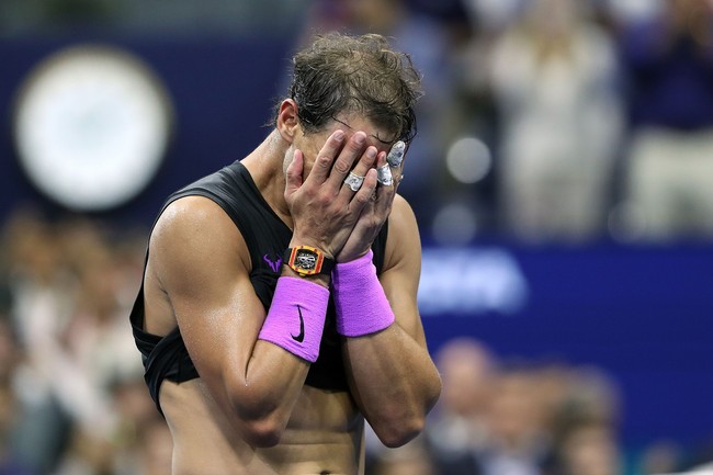Jam tangan RM27-03 diperkenalkan pada 2017 sebelum penampilan Nadal di French Open. Richard Mille hanya memproduksi 50 buah jam tangan seri ini. (Foto: Getty Images)