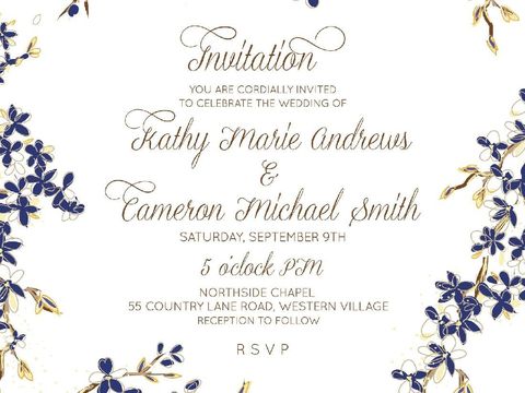 Cherry Blossom Wedding Invitation Set