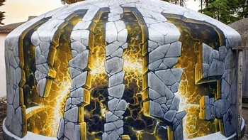 Vile mulai melakukan spraypainting graffitis ketika dia baru berusia 14 tahun, lewat mempelajari kartun dan animasi film, gambar serta iustrasi. (Foto: Rodrigo Miguel)