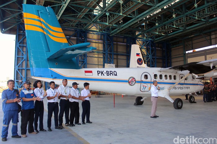 Maskpai Merpati Nusantara Airlines tak lagi beroperasi, namun logonya tetap terbang alias menempel di maskapai Aviastar. Ini Penampakannya.
