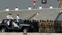 Kepala Staf Angkatan Laut (KSAL) Laksamana TNI Siwi Sukma Adji turut hadir di acara peringatan HUT TNI AL ke-74 tersebut.