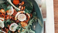 Sekali kali posting foto makanan ah.. 🥘🍹biar kaya feednya blogger 🤪, kata Franda. Wah, sepertinya santapan Franda di Bali enak nih! Foto: Instagram frandaaa87