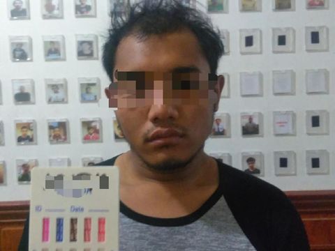 Urine pelaku positif mengandung sabu