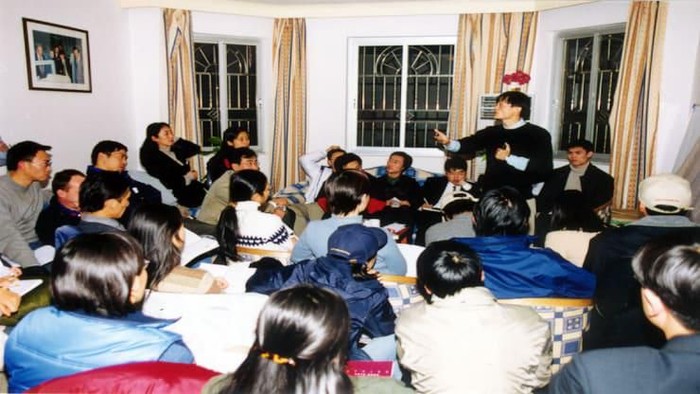 Pidato Jack Ma di apartemennya. Foto: Alibaba Pidato Jack Ma di apartemennya. Foto: Alibaba