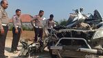 Penampakan MPV Yang Ringsek Tewaskan 3 Orang di Nganjuk