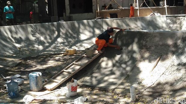 Pembangunan Skatepark Taman Pramuka Bandung Selesai Akhir September