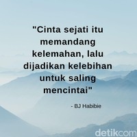 Cinta sejati itu memandang kelemahan lalu dijadikan kelebihan untuk saling mencintai. Foto: dok. detikcom