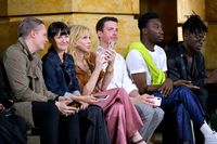 Courtney Love di fashion show Sies Marjan saat New York Fashion Week baru-baru ini.