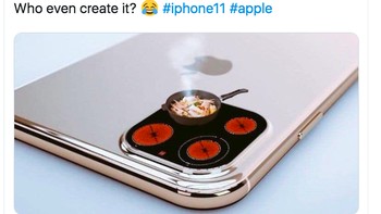 Netizen ini menganggap desain kamera iPhone 11 Pro seperti kompor. Foto: istimewa