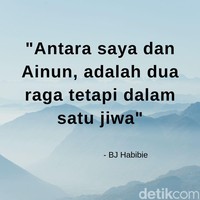 Antara saya dan Ainun, adalah dua raga tetapi dalam satu jiwa. Foto: dok. detikcom