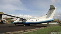 Pesawat N250 terparkir di lapangan pesawat PT Dirgantara Indonesia, Kota Bandung, Jawa Barat. Foto diabadikan akhir Oktober Tahun 2017 lalu.