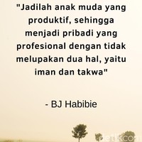 Jadilah anak muda yang produktif, sehingga menjadi pribadi yang profesional dengan tidak melupakan dua hal, yaitu iman dan takwa. Foto: dok. detikcom