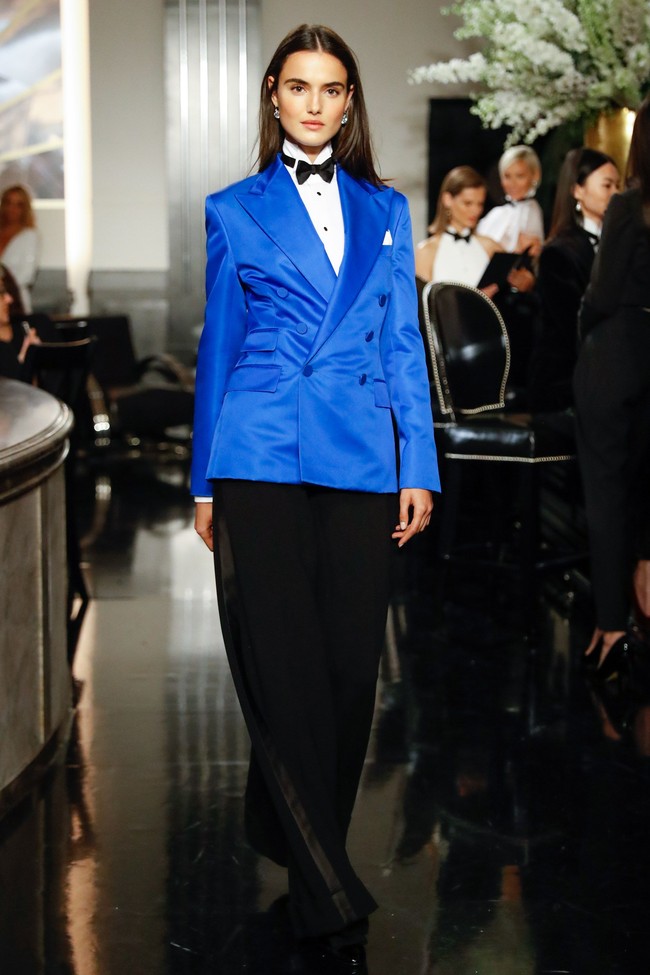 Desainer Ralph Lauren menghadirkan koleksi busananya pada gelaran New York Fashion Week Spring 2020 di William and Wall, The Manhattan Yacht Club, New York. Sabtu, 7 September 2019. [Photo by JP Yim/Getty Images]
