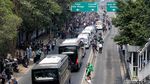 Potret Iring-iringan Mobil Jenazah BJ Habibie Menuju Kalibata
