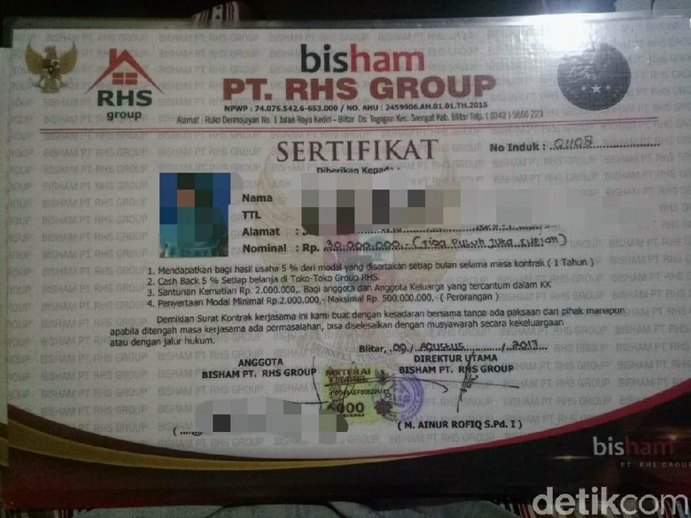 Sertifikat Ini Perdaya Ratusan Korban Investasi Bodong Hingga Rp 7 Miliar Sertifikat Ini Perdaya Ratusan Korban Investasi Bodong Hingga Rp 7 Miliar