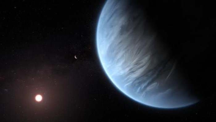 Ilustrasi planet K2-18b. Foto: ESA Ilustrasi planet K2-18b. Foto: ESA