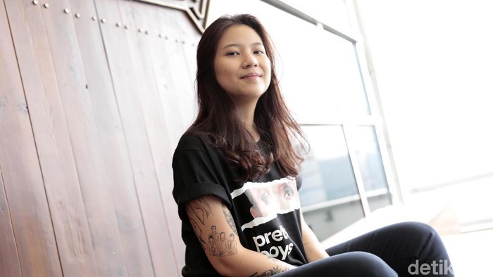 Danilla Riyadi saat berkunjung ke kantor detikcom.