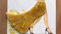  Madu? Ya, pemanis ini juga bisa memperindah karya ini hingga gaunnya terlihat hidup. Foto: istimewa