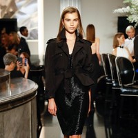 Desainer Ralph Lauren menghadirkan koleksi busananya pada gelaran New York Fashion Week Spring 2020 di William and Wall, The Manhattan Yacht Club, New York. Sabtu, 7 September 2019. [Photo by JP Yim/Getty Images]