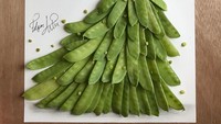 Kacang polong yang masih dalam daunnya juga jadi sasaran Edgar untuk menghasilkan karya unik dan artistik ini.Foto: istimewa