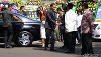 Jokowi tiba di rumah duka Jalan Patra Kuningan, Jakarta Selatan, Kamis (12/9/2019) sekitar pukul 09.05 WIB.