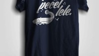 Suka desain yang simpel? Nah kaos berwarna hitam ini cocok buat kamu. Gambarnya hanya dua ekor ikan lele dengan tulisan Pecel Lele Foto: istimewa