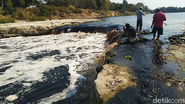 Air Bengawan Solo Hitam Pekat dan Bau, DLH Blora: Tak Membahayakan