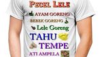 Unik Banget! Kaos dan Kemeja Ini Bermotif Spanduk Warung Pecel Lele