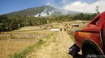 Penampakan Kepulan Asap Kebakaran Gunung Slamet