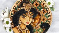 Cantik! Pie ini sangat mewah dengan karakter princess Jasmine yang cantik. Penggemar Aladdin pasti happy banget melihatnya! Foto: Instagram @thepieous