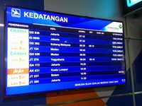 Jadwal kedatangan di Bandara SSK II