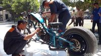 Siswa SMK di Tegal Ciptakan Motor Chopper dari Limbah Logam