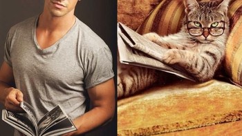 Gaya foto pakai kacamata dengan bacaan buku. (Foto: sadanduseless)