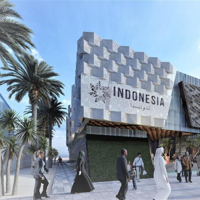 Pemerintah membangun paviliun Indonesia di Dubai Expo, Uni Emirat Arab. Yuk, intip desainnya.
