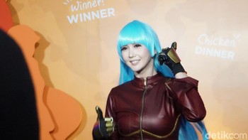 Selain aktif sebagai cosplayer Alodia merupakan model, presenter tv, penyanyi, dan juga aktris. (Foto: Aisyah Kamaliah/detikINET)